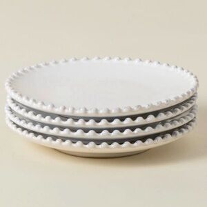 Costa Nova White Beaded Edge Plates